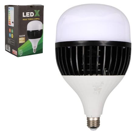 LedX AL-TH100 Akım Korumalı 9000 Lümen E27 Duy 100W Beyaz Maxi Kristal Torch Led Ampul