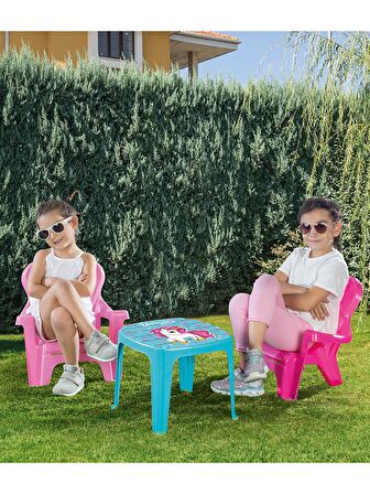 Unicorn Masa Sandalye Seti 3 Lü Takım Set