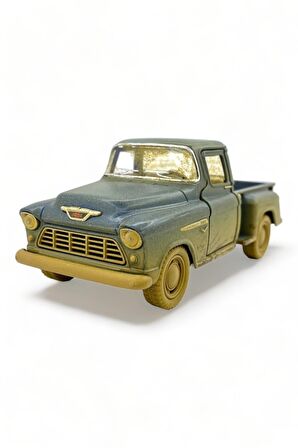 Metal Model Chevrolet Lisanslı Die-Cast Araç 1,36 Çek Bırak Kapı Aç Kapa 1955 Chevrole Pick Up Çamur