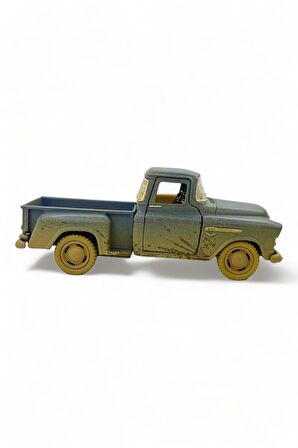 Metal Model Chevrolet Lisanslı Die-Cast Araç 1,36 Çek Bırak Kapı Aç Kapa 1955 Chevrole Pick Up Çamur