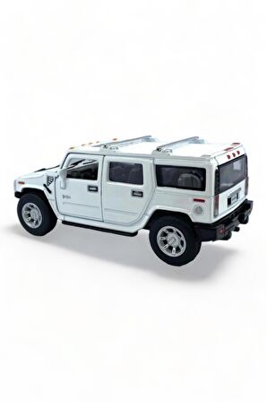 Metal Model Hummer Lisanslı Die-Cast Araç 1,36 Çek Bırak Kapı Aç Kapa Hummer H2