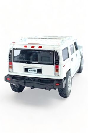 Metal Model Hummer Lisanslı Die-Cast Araç 1,36 Çek Bırak Kapı Aç Kapa Hummer H2