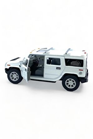 Metal Model Hummer Lisanslı Die-Cast Araç 1,36 Çek Bırak Kapı Aç Kapa Hummer H2