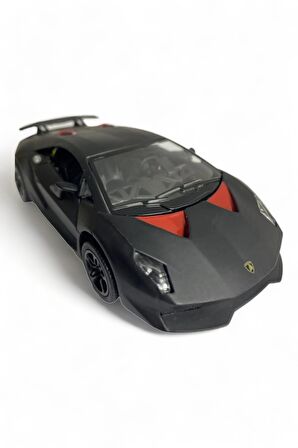 Lamborghini Sesto Elemento Model Araba 1,36 Ölçek Lisanslı Çek Bırak Araba Siyah