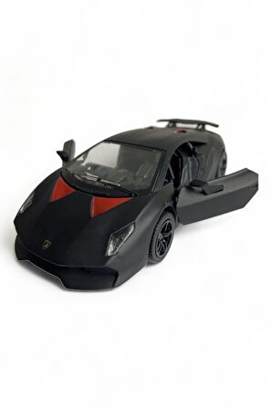 Lamborghini Sesto Elemento Model Araba 1,36 Ölçek Lisanslı Çek Bırak Araba Siyah