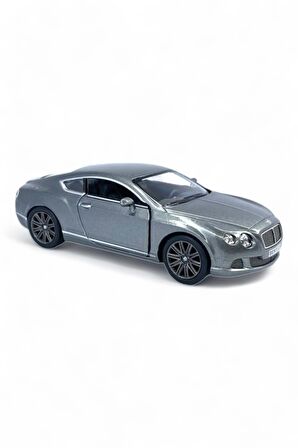 Bentley Continental GT Speed Model Araba 1,36 Ölçek Lisanslı Çek Bırak Araba Kapı Aç Kapa Gri