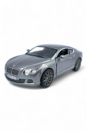 Bentley Continental GT Speed Model Araba 1,36 Ölçek Lisanslı Çek Bırak Araba Kapı Aç Kapa Gri