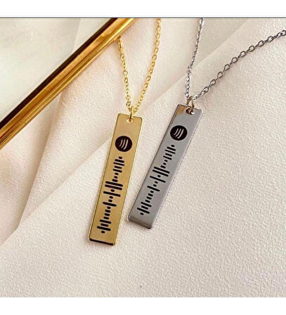 SPOTİFY KOLYE GÜMÜŞ KİŞİYE ÖZEL