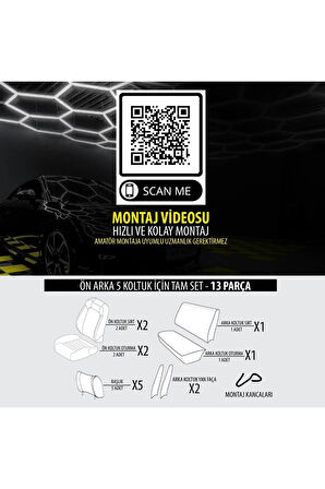 KZY UNİVERSAL BEJ JET DERİ Renault Fluence Uyumlu Oto Koltuk Kılıfı