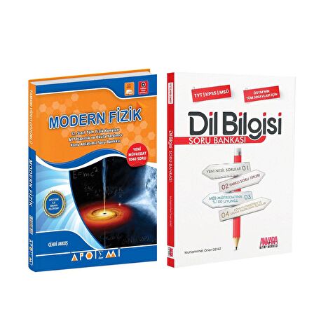 Apotemi Modern Fizik ve AKM Dil Bilgisi Soru Bankası Seti 2 Kitap