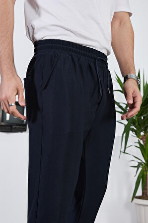 Erkek Duble Paça Jogger Pantolon,Beli Lastikli