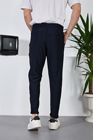 Erkek Duble Paça Jogger Pantolon,Beli Lastikli