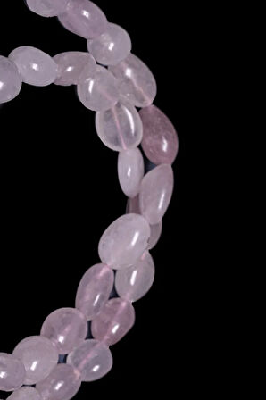 Sertifikalı Amorf Kesim Aaa Kalite Pembe Kuvars Taşı Doğal Taş Kolye