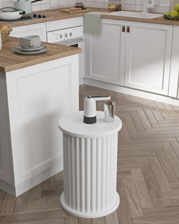 Modena Damacana Kılıfı Mat Siyah Beyaz - Dekoratif Lüks Damacana Gizleme Saklama Kılıfı