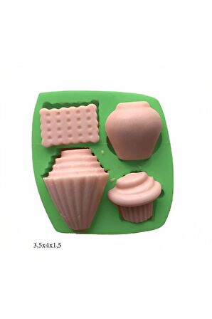 Dekoratif Kenar Şeklinde Silikon Şeker Hamuru Sabun Ve Mum Kalıbı