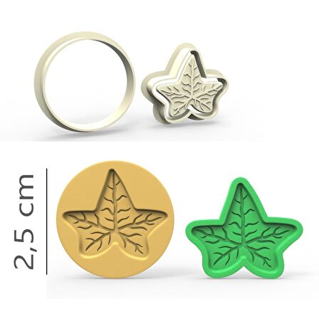 Asma Kurabiye, Bisküvi, Kolye Ucu, Mühür Kalıp Seti - 2,5 cm