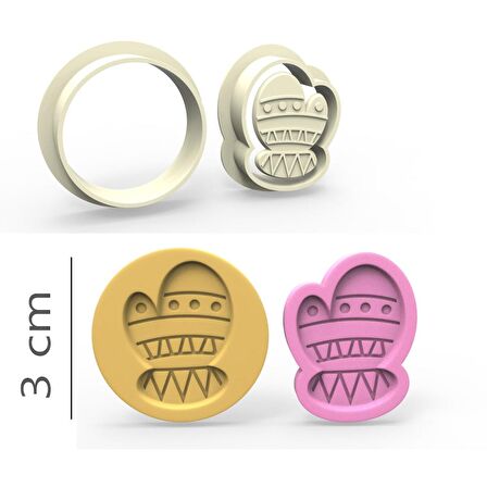 Eldiven Kurabiye, Bisküvi, Kolye Ucu, Mühür Kalıp Seti - 3 cm