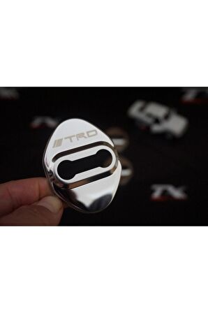 Trd Uyumlu Krom Metal 3m Kapı Kilidi Logo 4 Lü Set