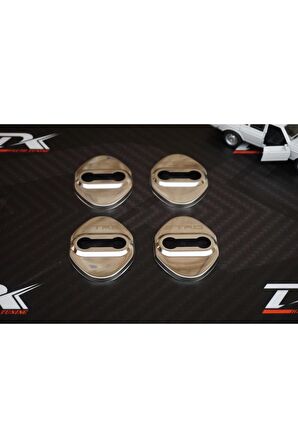 Trd Uyumlu Krom Metal 3m Kapı Kilidi Logo 4 Lü Set