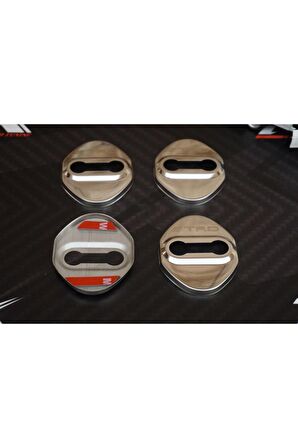 Trd Uyumlu Krom Metal 3m Kapı Kilidi Logo 4 Lü Set