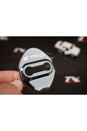 Trd Uyumlu Krom Metal 3m Kapı Kilidi Logo 4 Lü Set