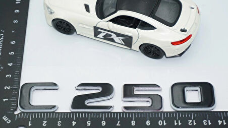 DK Tuning C 250 Bagaj Gri Siyah ABS Yazı Logo Benz İle Uyumlu