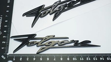 DK Tuning Maserati Folgore Çamurluk Siyah ABS Yazı Logo Amblem Seti