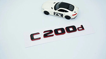 DK Tuning C 200d Bagaj Kırmızı Siyah ABS Yazı Logo Benz İle Uyumlu