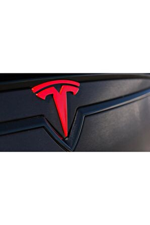 Tesla Model 3 S X Y Logo 3m 3d Kırmızı Rozet Amblem Ürün