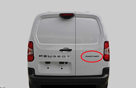 DK Tuning Peugeot Partner Bagaj 2025+ Koyu Gri Logo Amblem Arma