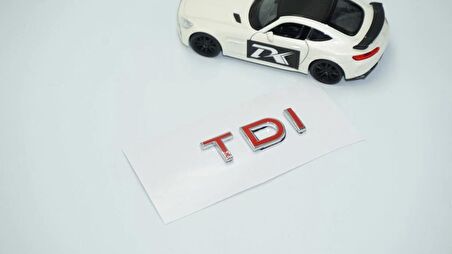 DK Tuning TDi 3 Kırmızı Bagaj Krom ABS Yazı Logo Skoda İle Uyumlu