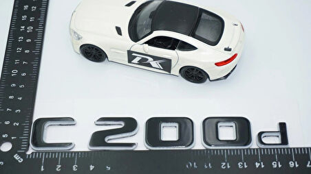 DK Tuning C 200d Bagaj Gri Siyah ABS Yazı Logo Benz İle Uyumlu