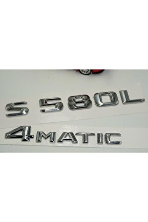 Benz S580l 4matic Maybach Bagaj Krom Metal 3m 3d Yazı Logo