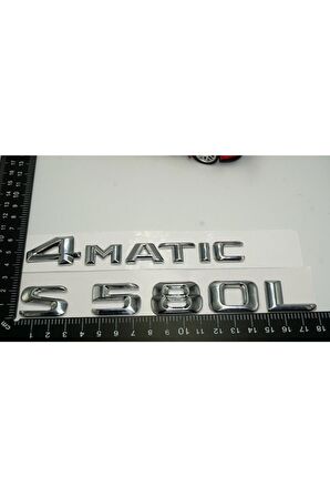 Benz S580l 4matic Maybach Bagaj Krom Metal 3m 3d Yazı Logo