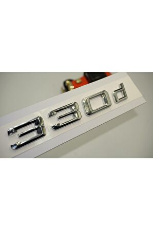 330d Uyumlu Bagaj Krom Metal 3m 3d Yazı Logo