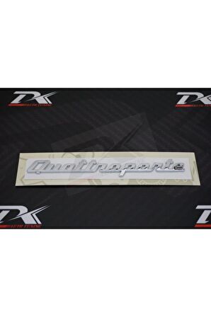 Quattraporte Bagaj Krom 3m 3d Yazı Logo Orjinal Ürün