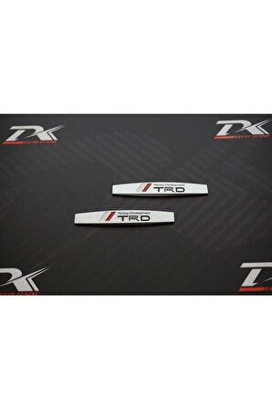 Trd Logo Yan Çamurluk 3m 3d Krom Metal Logo Amblem  Uyumlu