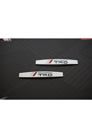 Trd Logo Yan Çamurluk 3m 3d Krom Metal Logo Amblem  Uyumlu