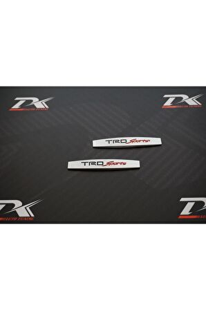 Trd Sports Logo Yan Çamurluk 3m 3d Krom Metal Logo Amblem