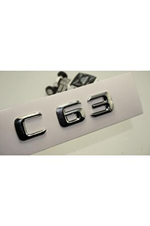 C63 Bagaj Krom Metal 3m 3d Yazı Logo