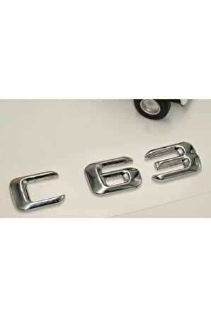 C63 Bagaj Krom Metal 3m 3d Yazı Logo