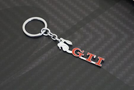 Volkswagen GTİ Koşan Tavşan Logo Krom Metal Çift Yön Anahtarlık