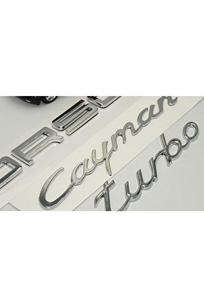Porsche Cayman Turbo Bagaj 3m 3d Abs Yazı Logo Amblem Seti Uyumlu