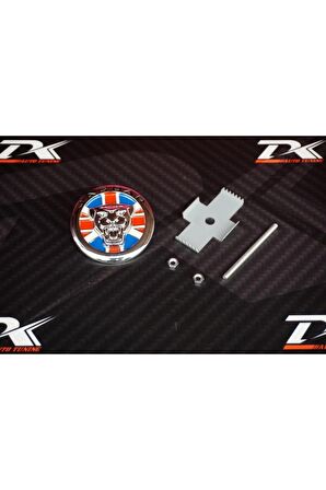 English Flag Vidalı Ön Panjur Izgara Panter 3m 3d 85mm Logo