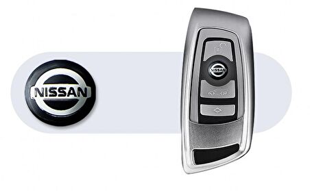 Nissan Oto Anahtar 3M Metal Alaşım Logo 2Li Set