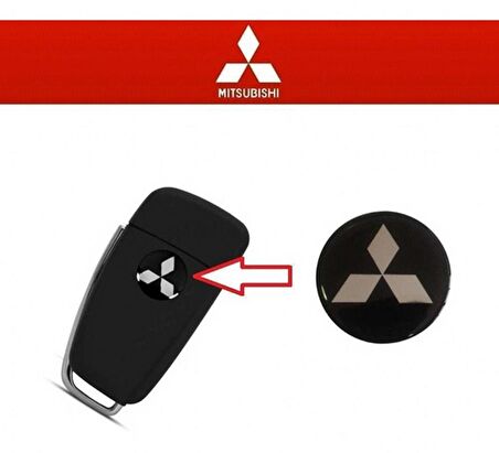 Mitsubishi Oto Anahtar 3M Metal Alaşım Logo 2Li Set