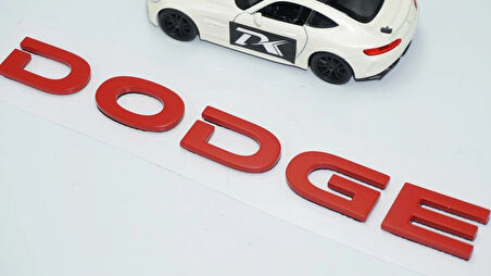 DK Tuning Dodge Bagaj Kırmızı ABS 3M 3D Yazı Logo Amblem
