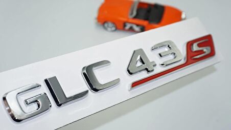 DK Tuning GLC 43S Bagaj Kırmızı Krom ABS Yazı Logo Benz İle Uyumlu
