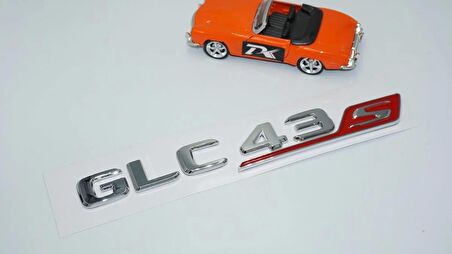 DK Tuning GLC 43S Bagaj Kırmızı Krom ABS Yazı Logo Benz İle Uyumlu