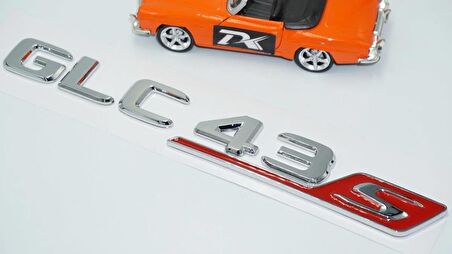 DK Tuning GLC 43S Bagaj Kırmızı Krom ABS Yazı Logo Benz İle Uyumlu